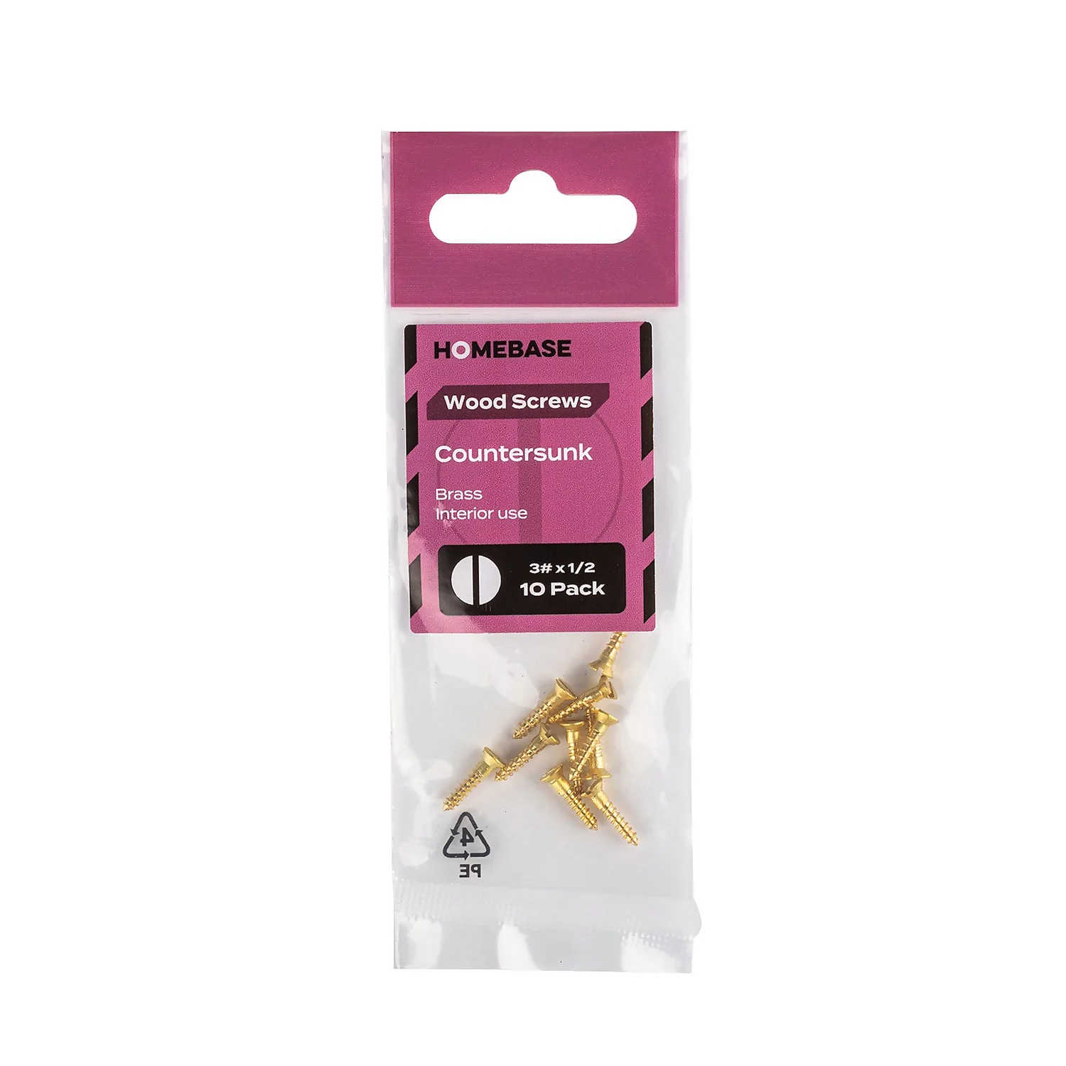 Homebase Brass Wood Screw Countersunk 2.5 X 12mm 10 Pack 3 Homebase Brass Wood Screw Countersunk 2.5 X 12mm 10 Pack - Image 3