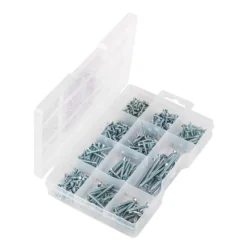 Homebase Zinc Plated Twin Thread Screw KIT Assorted 300 Pack -COMMAND Sales Store 13151287 1264907616943638