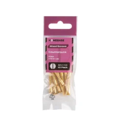 Homebase Brass Wood Screw Countersunk 4 X 40mm 10 Pack 5 Homebase Brass Wood Screw Countersunk 4 X 40mm 10 Pack -COMMAND Sales Store 13151288 1894920817138686