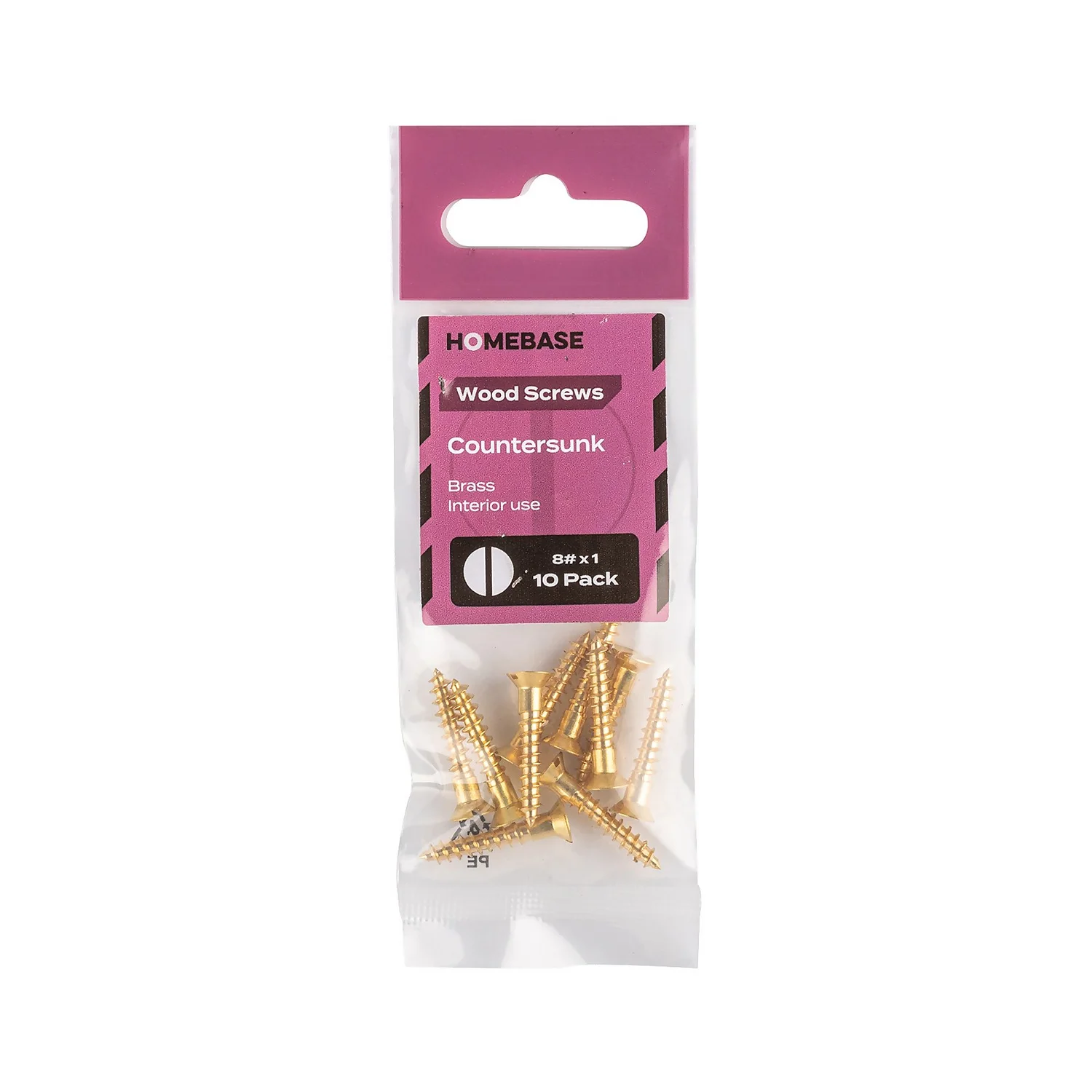 Homebase Brass Wood Screw Countersunk 4 X 25mm 10 Pack 3 Homebase Brass Wood Screw Countersunk 4 X 25mm 10 Pack - Image 3