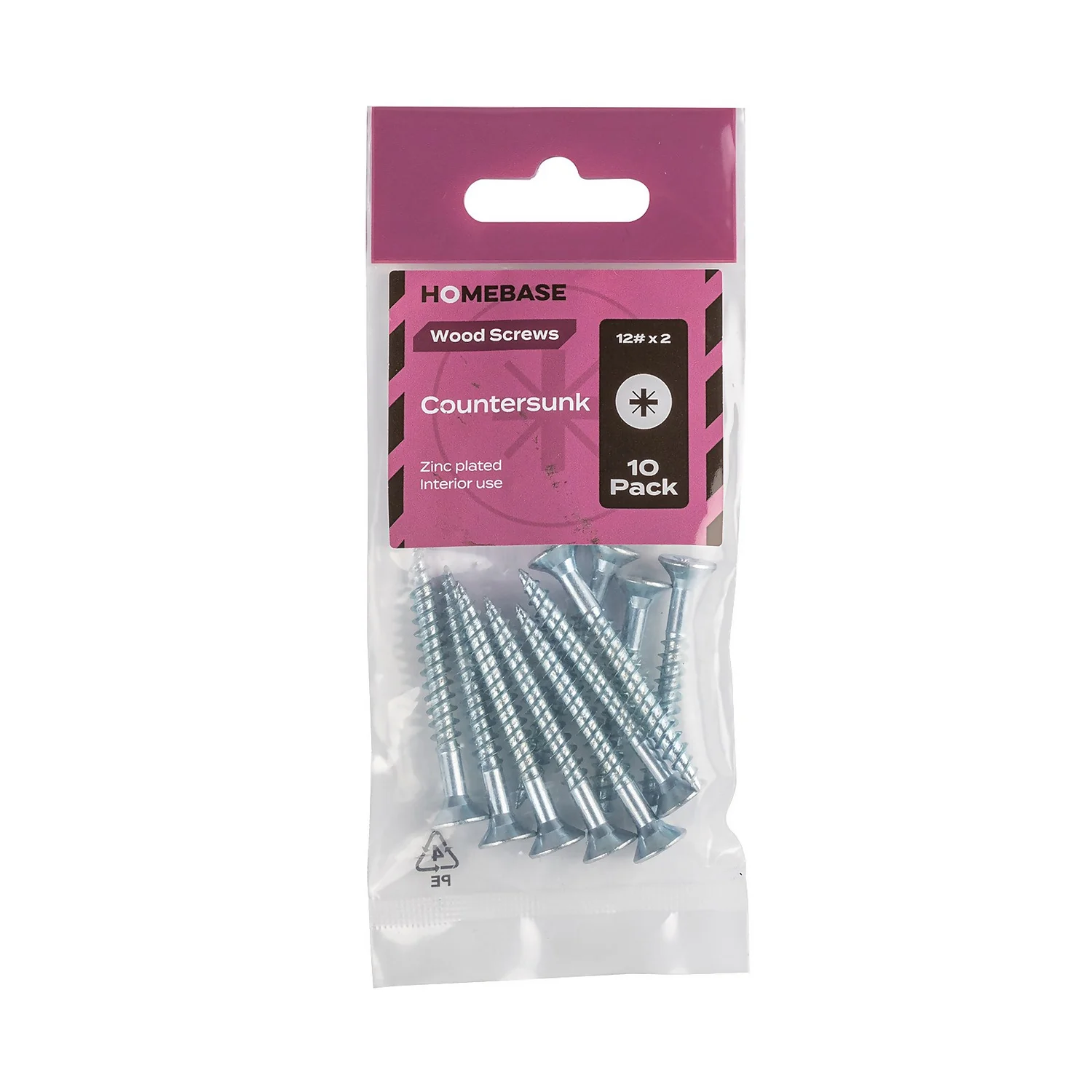 Homebase Zinc Plated Wood Screw Countersunk 6 X 50mm 10 Pack 3 Homebase Zinc Plated Wood Screw Countersunk 6 X 50mm 10 Pack - Image 3