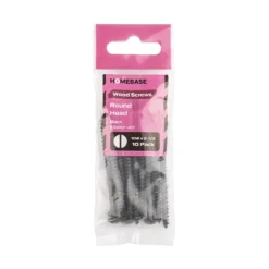 Homebase Black Wood Screw Round Head 5 X 65mm 10 Pack -COMMAND Sales Store 13151304 1874920817507119