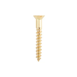 Homebase Brass Wood Screw Countersunk 4 X 30mm 10 Pack -COMMAND Sales Store 13151305 1654920817119594