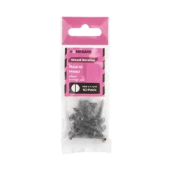 Homebase Black Wood Screw Round Head 5 X 30mm 10 Pack -COMMAND Sales Store 13151315 1724920817528977