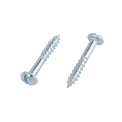 Homebase Zinc Plated Wood Screw Round Head 4 X 25mm 10 Pack