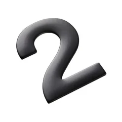 50MM Mode Self Adhesive Door Number Matt Black - 2