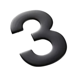 50MM Mode Self Adhesive Door Number Matt Black - 3