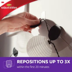 Command™ Adjustables™ Repositionable Clips 12 Clips + 24 Strips/PK -COMMAND Sales Store 13888636 2064974674551365